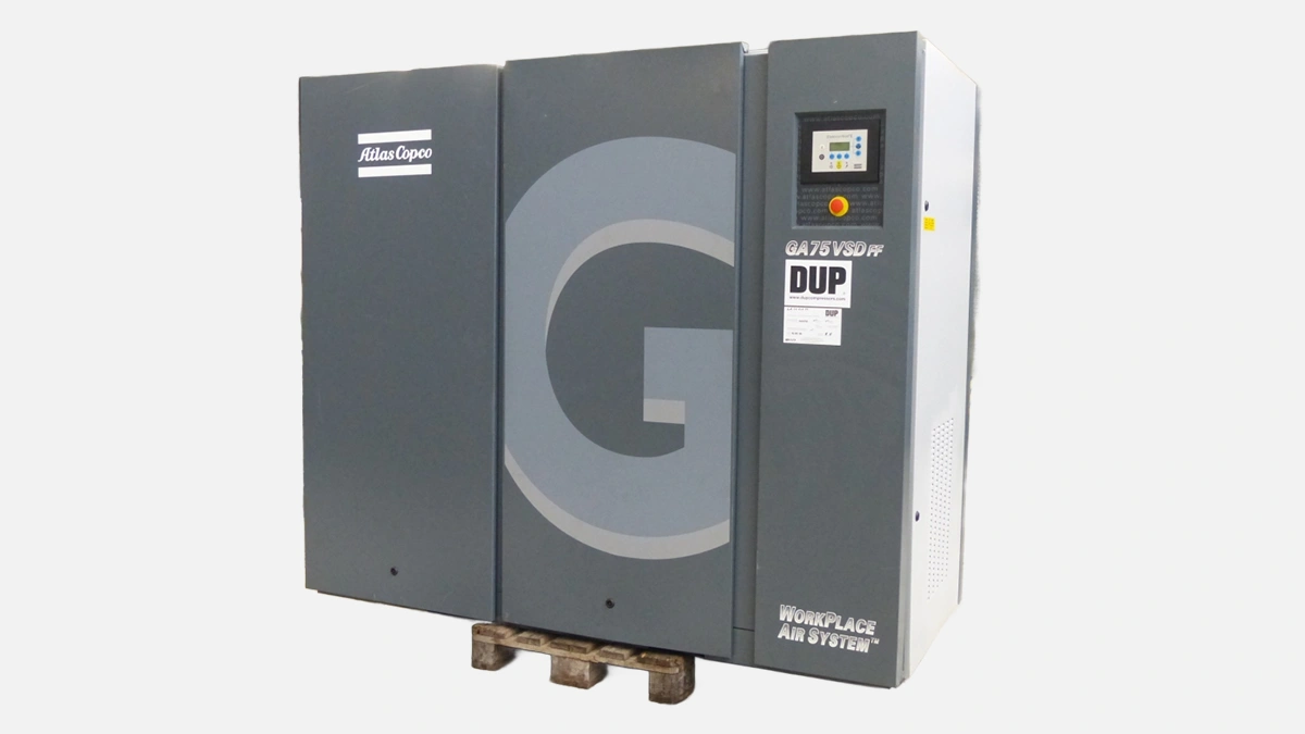 Atlas Copco GA 75+ screw compressor