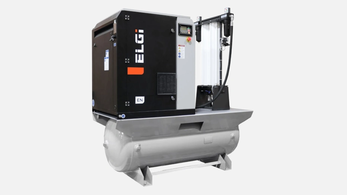 ELGi EN Series Tank Mounted Screw Air Compressor photo